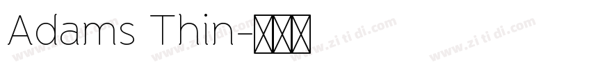 Adams Thin字体转换